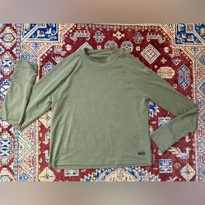 REI Sahara Shade Long Sleeve Sage Heather Small